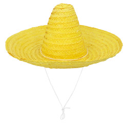 Mexické sombréro Puebla žluté