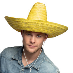 Mexické sombréro Puebla žluté