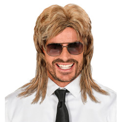 Pánská hnědá paruka retro