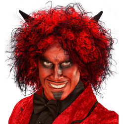 Čertovská paruka s rohy