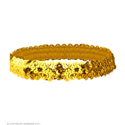 Charlestonová flitrová čelenka zlatá