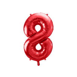 Foliová číslice- 8 červená -86 cm