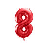 Foliová číslice- 8 červená -86 cm