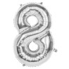 Foliová číslice- 8 stříbrná -86 cm