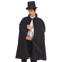 Plášť černý pelerína Sherlock