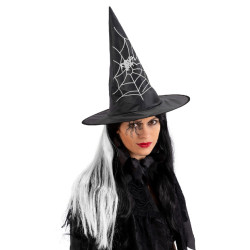 Čarodějnický klobouk s šedivými vlasy