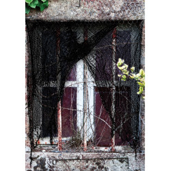 Černá halloweenská záclona