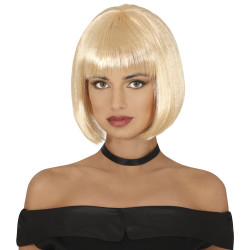 Krátká paruka mikádo s ofinou blond
