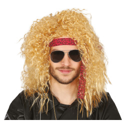Pánská paruka rocker blonďák s čelenkou