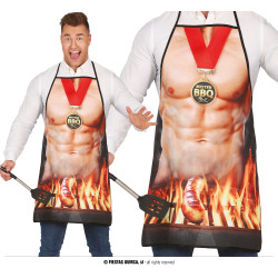 Vtipná kuchařská zástěra klobása na grilu