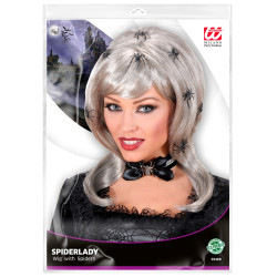 Čarodějnická paruka s pavouky