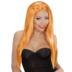 Paruka oranžová dámská dlouhá