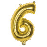 Foliová číslice 6 zlatá -86 cm