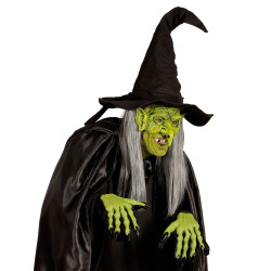 Maska čarodějnice zelená