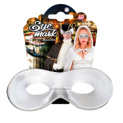 Stříbrná škraboška látková