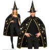 Čarodějnický černý klobouk a plášť