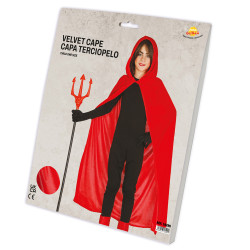 Plášť červený s kapucí 100 cm