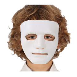 Maska bílá na domalování dětská velikost