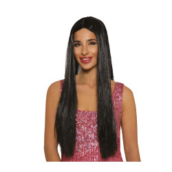 Dlouhá dámská černá paruka