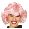 Krátká dámská růžová paruka 50´léta