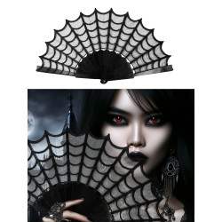 Vějíř halloweenský motiv pavučina