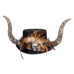 Voodoo klobouk s rohy