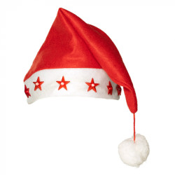 Čepice Santa s blikajícími hvězdičkami