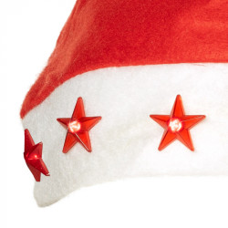 Čepice Santa s blikajícími hvězdičkami