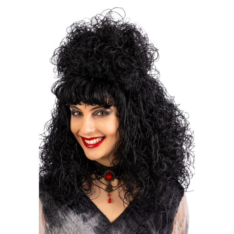 Černá bohatá čarodějnická paruka
