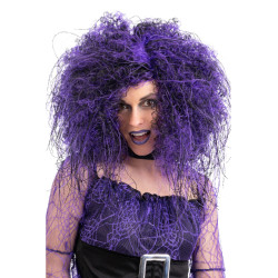 Fialovočerná bohatá čarodějnická paruka