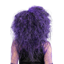 Fialovočerná bohatá čarodějnická paruka