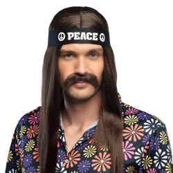 Knír hippie hnědý