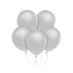10 stříbrných latexových balónků 30 cm