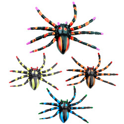 Dekorace neonoví pavouci 4 ks