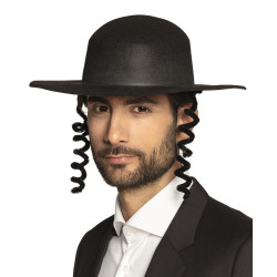 Klobouk rabín s vlasy