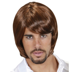 Paruka retro hnědá pánská