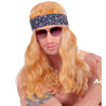 Paruka hippie blond s čelenkou pánská
