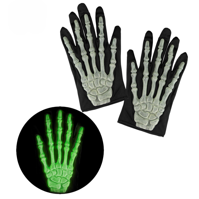 Rukavice - ruce kostlivce svítící ve tmě