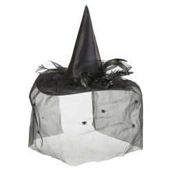 Čarodějnický klobouk černý luxusní