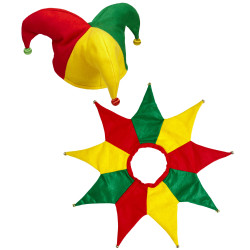 Souprava šašek klobouk a límec