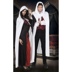 Plášť s kapucí bílý