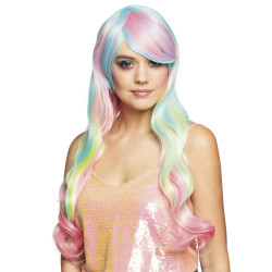 Paruka duhová dámská dlouhá