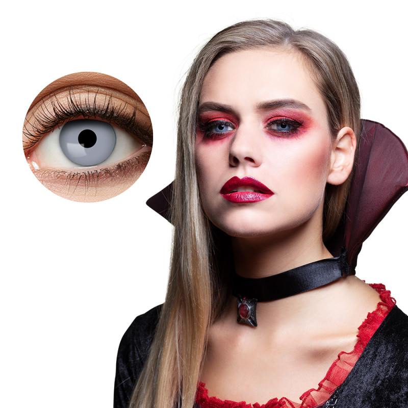 Kontaktní čočky šedé upírské