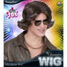 Hnědá pánská paruka disco 70´s