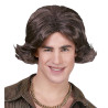 Hnědá pánská paruka disco 70´s