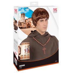 Hnědá paruka mnich