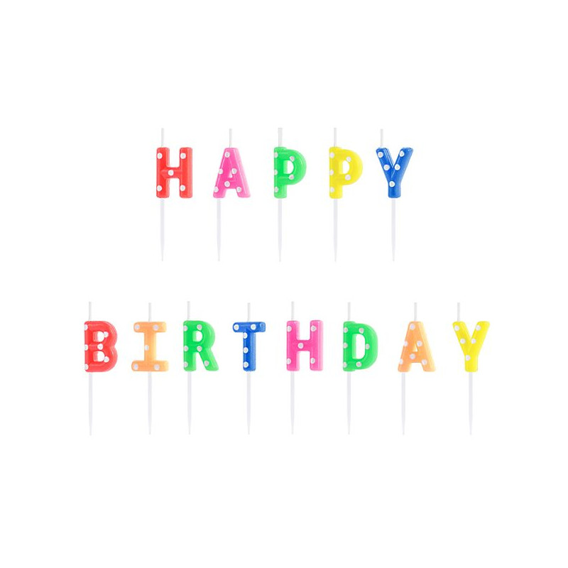 Svíčky Happy Birthday