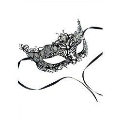 Kovová černá škraboška s kamínky