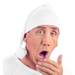 Čepička na spaní bílá