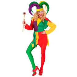 Červeno -zelené punčocháče pro klauna XL